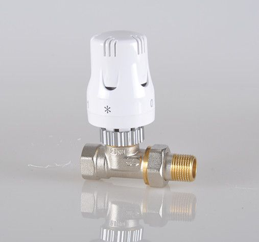 15mm brass straight radiator thermostatic valve with thermostatic head