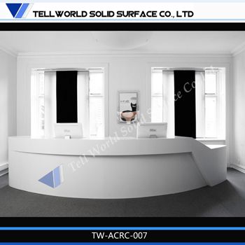 2014 Tw Acrylic Reception Counter White Reception Desk