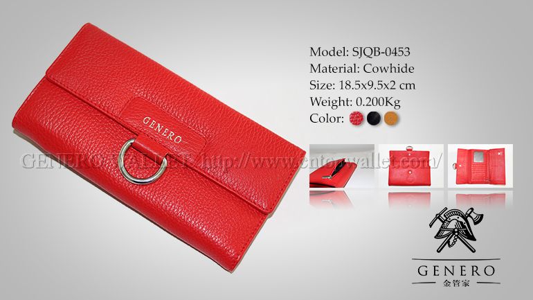 2014 qualified ladies leather wallet 