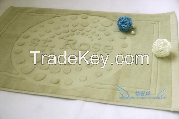 100% cotton custom jacquard bath mat