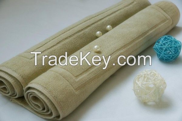 100% cotton custom jacquard bath mat