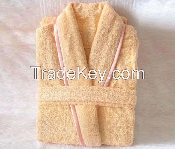 100%cotton terry embroidery adult bathrobe