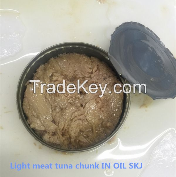 High quality canned light meat tuna in vegetable oil