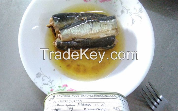 3200X50X125g Canned sardines in vegetable oil