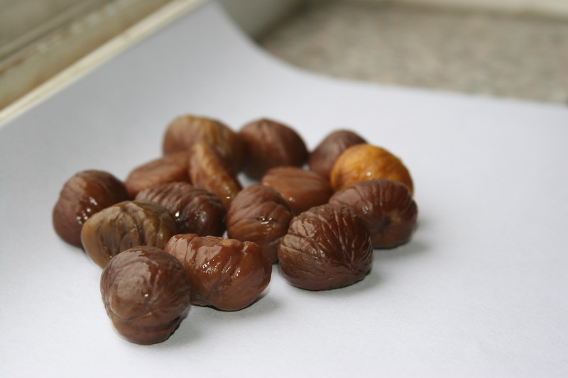 roasted chestnut , canned fruits