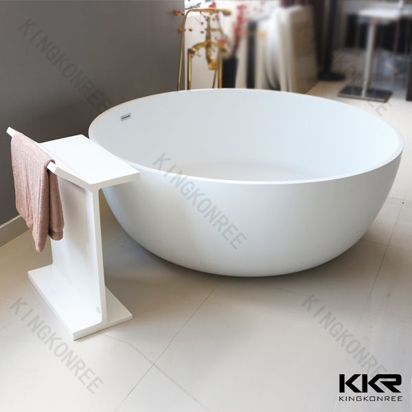 Popular sale acrylic solid surface free standing white bathtub 