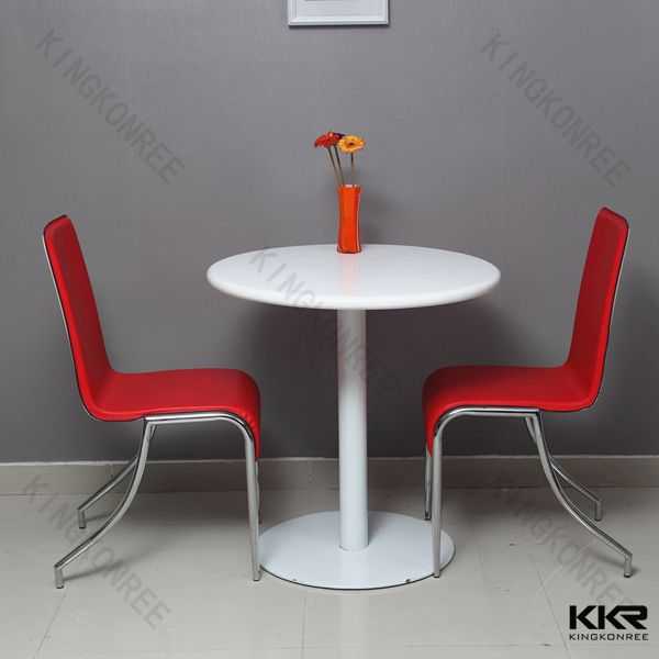 KKR desinger white acrylic stone table and chairs 