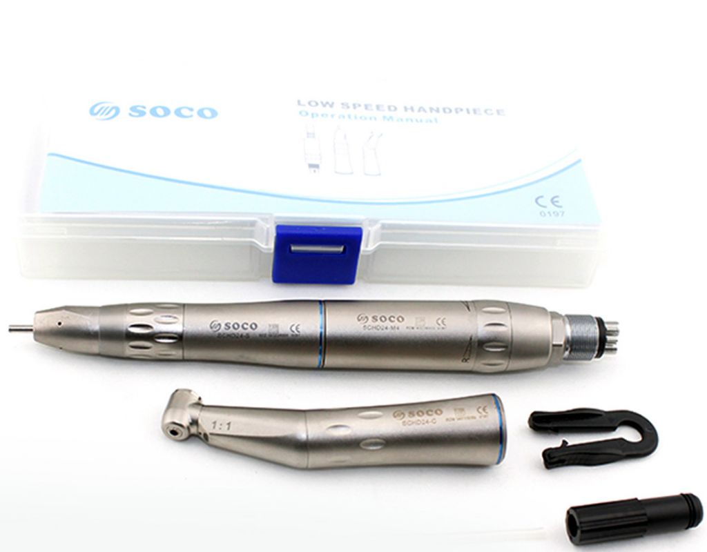 Dental Titanium Fiber Optical LED Inner Channel Low Speed Handpiece