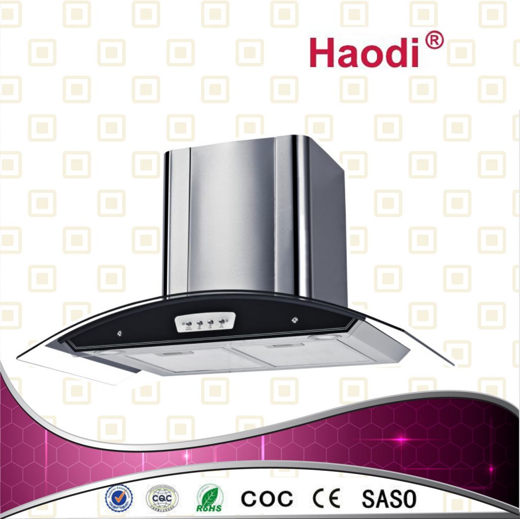Practical!Italian Style Wall Mounted Tempered Glass Range Hood HH-9001