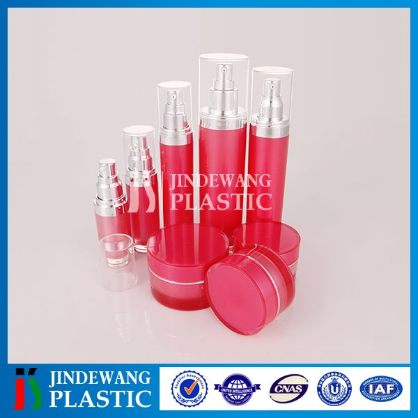 round shape acrylic cosmetic packaging whole sell cosmetic bottle and jar