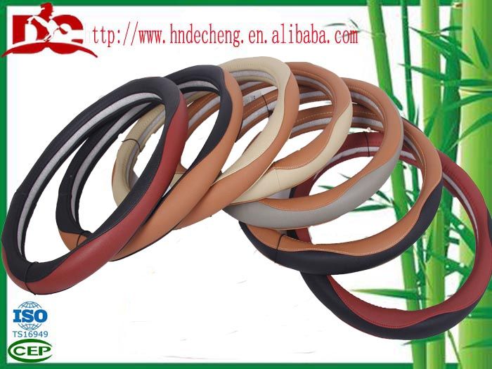 genuine leather car steering wheel covers made in China