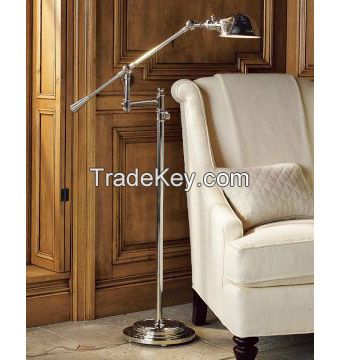 Brass Floor Lamp-Nickel