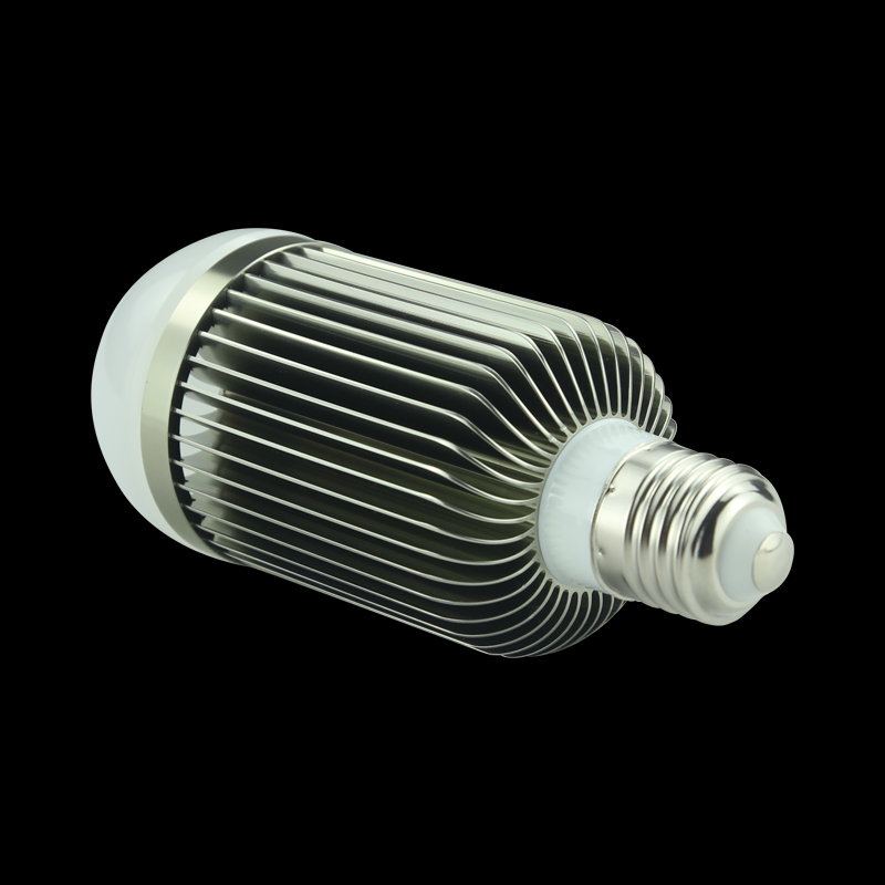 9W Led Bulb Lathe Aluminum COB E27