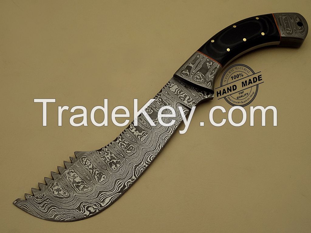 Custom Handmade Damascus Steel Hunting Best Chopper Knife Hunter knife