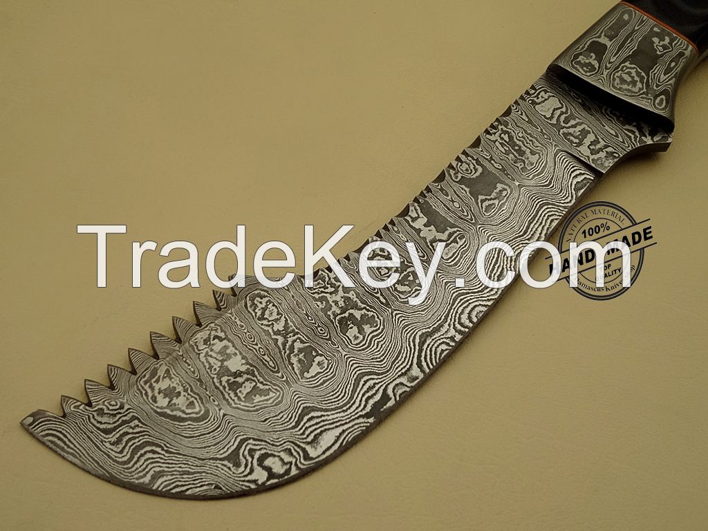 Custom Handmade Damascus Steel Hunting Best Chopper Knife Hunter knife