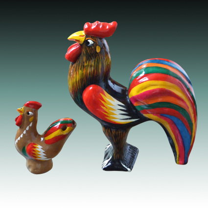 clay figurine rooster