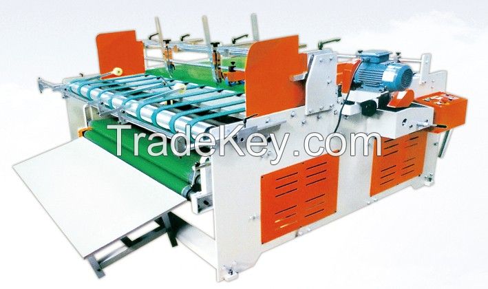 semi-automatic pressing type folding gluing machine for corrugated pap