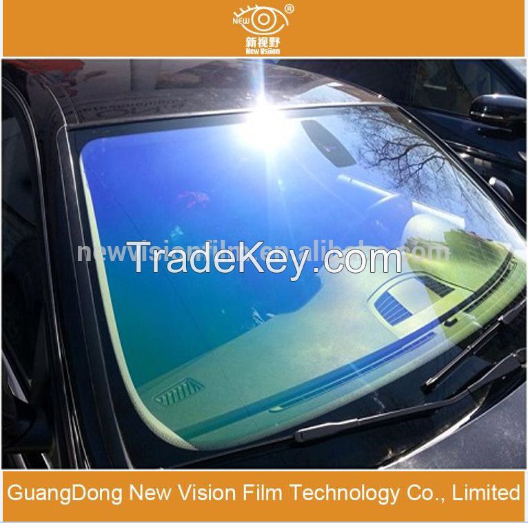 Car body sticker 1.52m*30m anti glare green color chameleon tint film