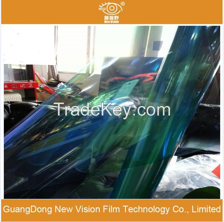 Car windwo tint  1.52m*30m high heat r green color chameleon tint film