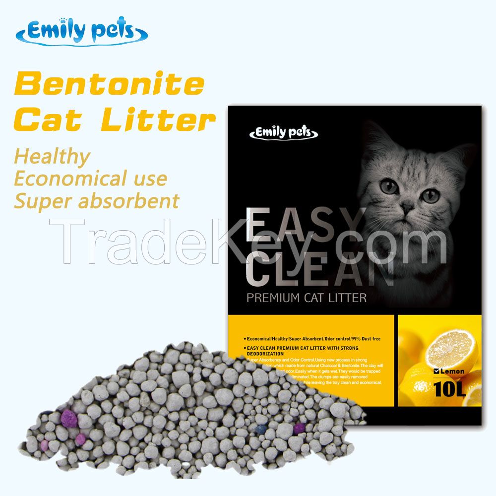 Bentonite Cat Litter(1-4MM ball shaped) Emily pets products