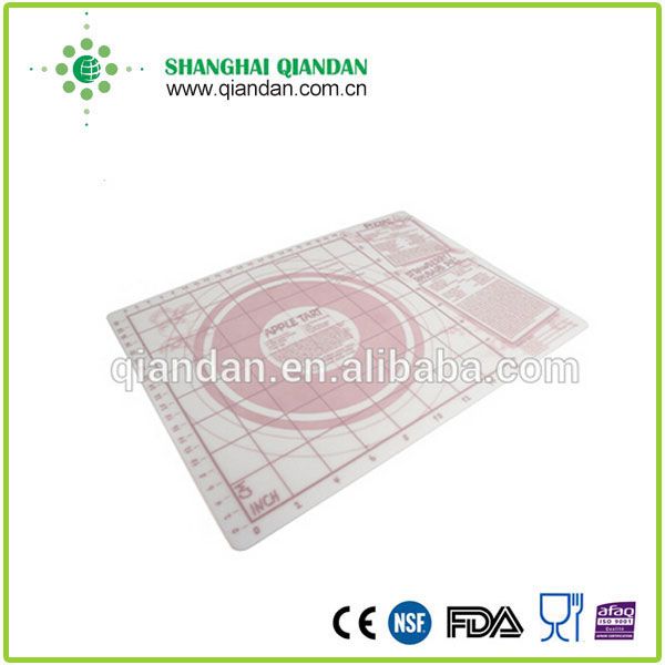 Food grade pastry mat with measure