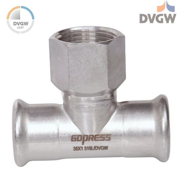 Stainless steel Press fitting female tee