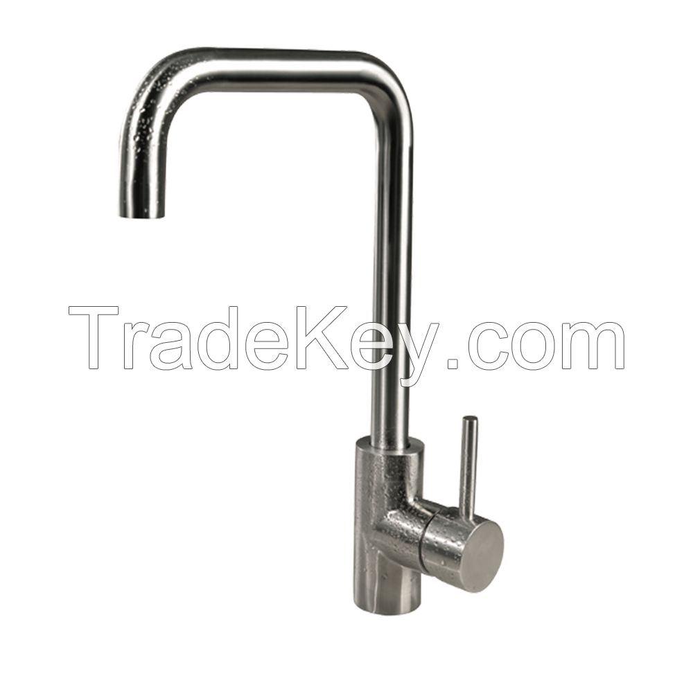 Deck mounted Stainless steel kitchen faucet