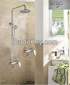 Stainless steel bathtub faucet with rainfall shower head