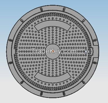 SMC Composite Manhole Cover, B125 Clear Open 600