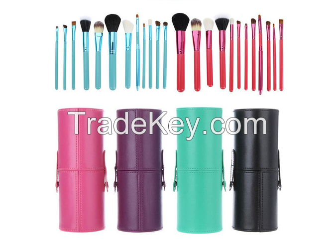 12pc makeup brush set
