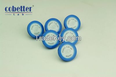 Hydrophilic PVDF membrane disc and syringe filter