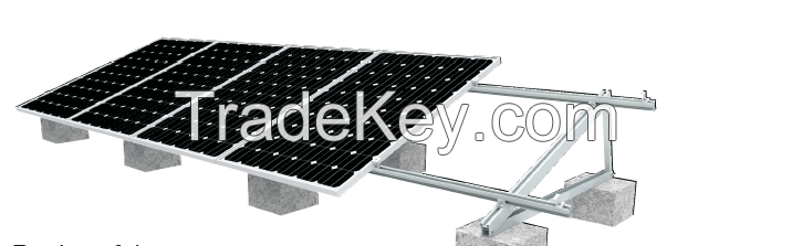 Concreted base solar mounting system, Triangular Mount