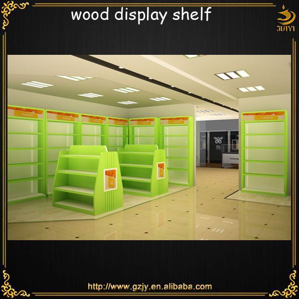 professional high-grade painting wood display shelf manufacturer