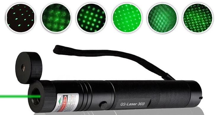 Most powerful  laser flashlight with embossed Adjustable focus green burining