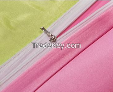 fruit green+pink silk duvet cover