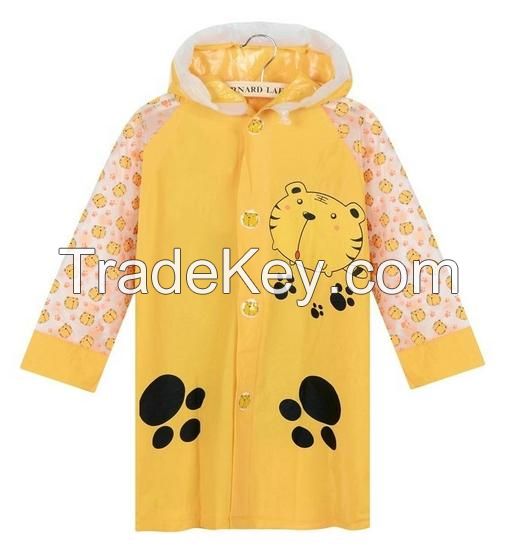 Print Hooded Raincoat