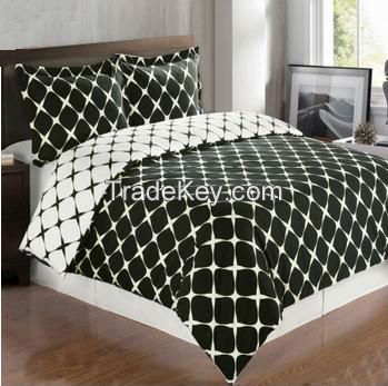 Egyptian cotton 300 thread count duvet cover-black and white