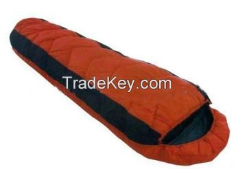 Hollow cotton filling assorted color warm body mummy sleeping bag