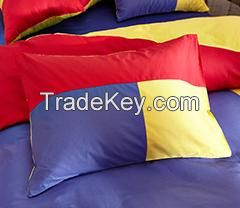 Solid Color Cotton Pillow Case--Blue, Red, Yellow