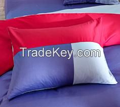 Solid Color Cotton Pillow Case--Red, Blue, Light Blue