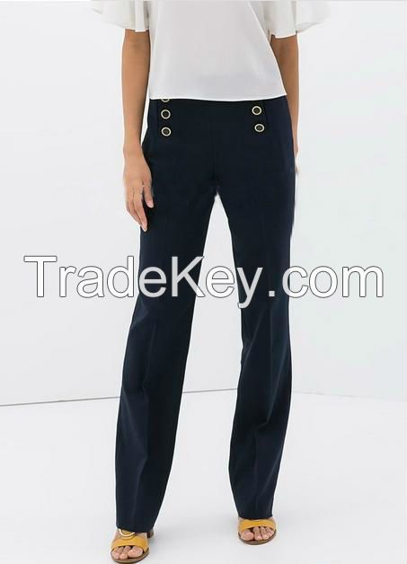 WOMEN'S TROUSERS WITH FRONT BUTTONS