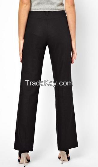 WOMEN'S FAUX LEATHER CROPPED TROUSERS