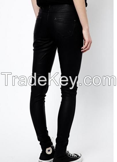 Womens Leather Look Trouser