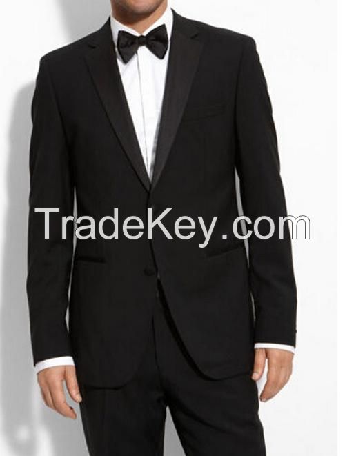 2014 Hot Sale Top Black and Gray 2 Pieces Mens Business Suit