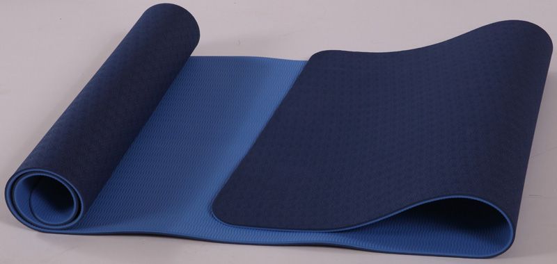 Colourful custom design Dual layer TPE yoga mat 