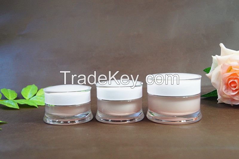 Wasp-waisted plastic acrylic cosmetic pump bottles container