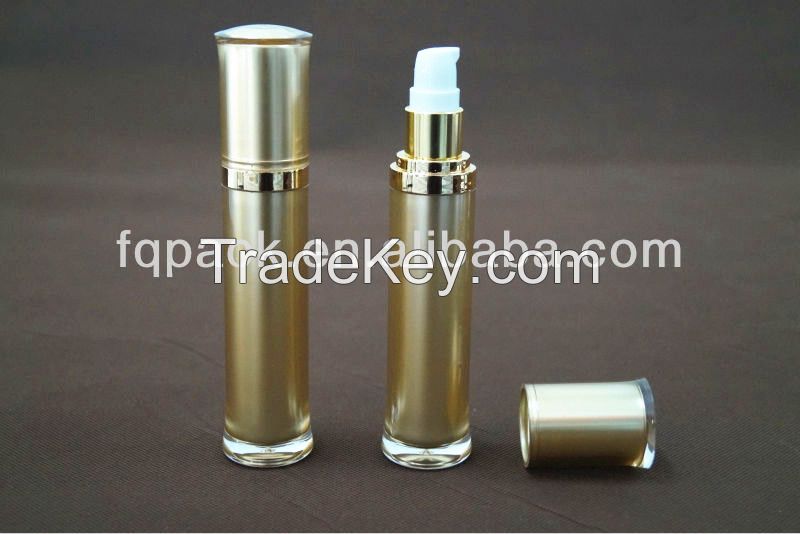 Wasp-waisted plastic acrylic cosmetic pump bottles container