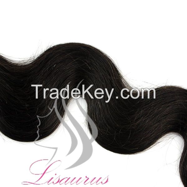 Lisaurus-J Wholesale Price Brazilian Hair with Closure Brazilian Body Wave Real Hair Natural Black Hair Extension