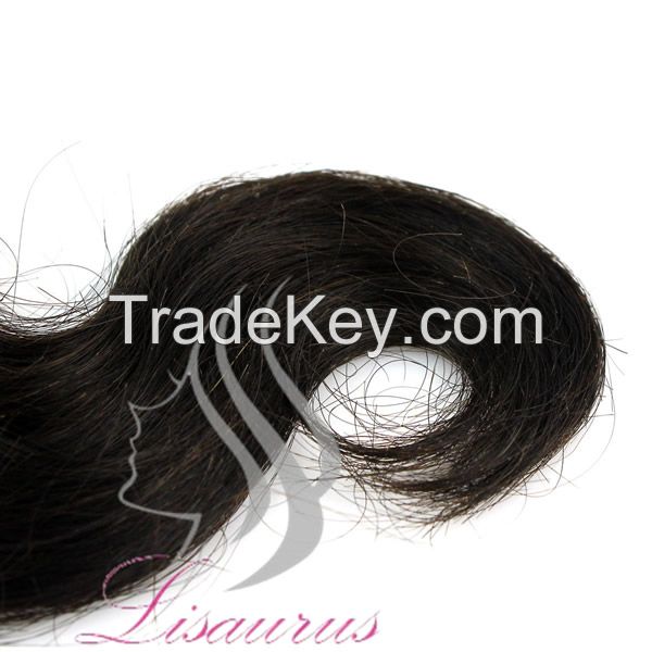 Lisaurus-J Wholesale Price Brazilian Hair with Closure Brazilian Body Wave Real Hair Natural Black Hair Extension