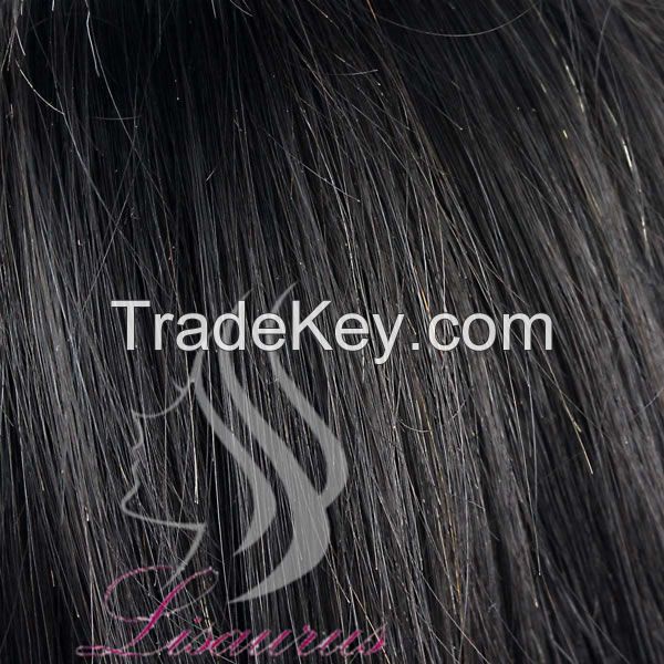 Lisaurus-J Unprocessed Virgin Brazilian Hair with Closure , 100% Brazilian Straight Hair Weave Bulk Hair Human With High Quality